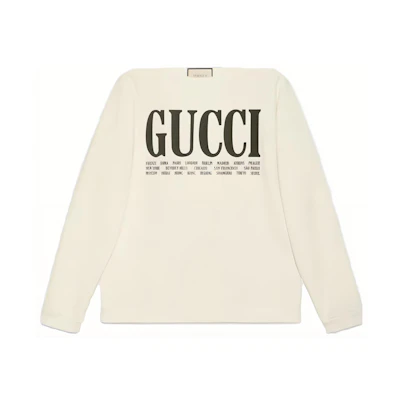 Gucci Plain Letter Print Sweatshirt - Off-White 511844-X9Y00-6527
