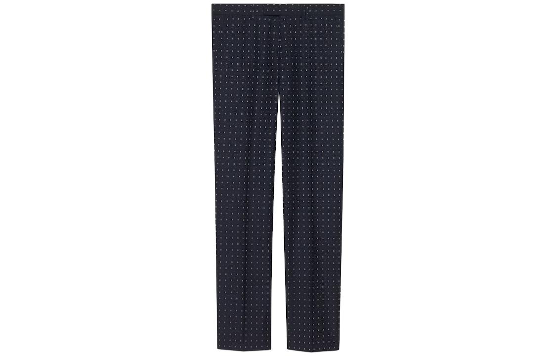 GUCCI Polka Dot Print Single-Breasted Straight Suit Set Men Navy Blue. 604081-ZAAAP-4040 圖 4