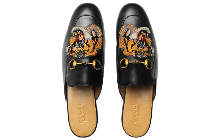 Shop Gucci Princetown ''Zwarte Tijger'' 457135-BLM00-1000