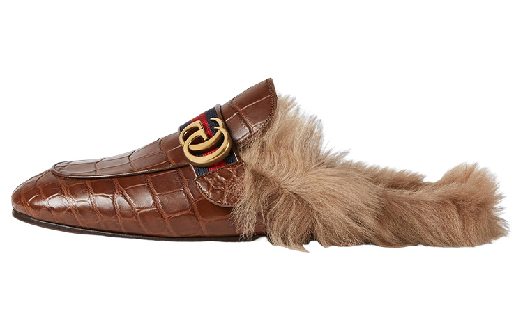 Gucci Princetown 'Brown Crocodile' 469950-EC2G0-2561