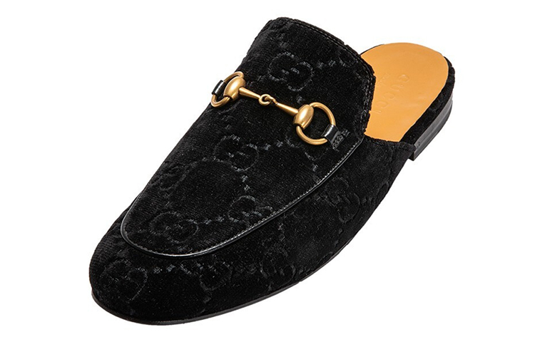Order グッチ プリンスタウン ベルベット フラット (ブラック) 457114-9JT00-1000