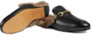 Gucci Princetown Series Selipar Bulu Hitam 397647-DKHH0-1063