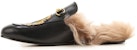 Gucci Princetown dengan Tampalan Harimau Kulit 'Hitam' 451209-DKHH0-1063