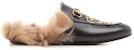 Gucci Princetown dengan Tampalan Harimau Kulit 'Hitam' 451209-DKHH0-1063