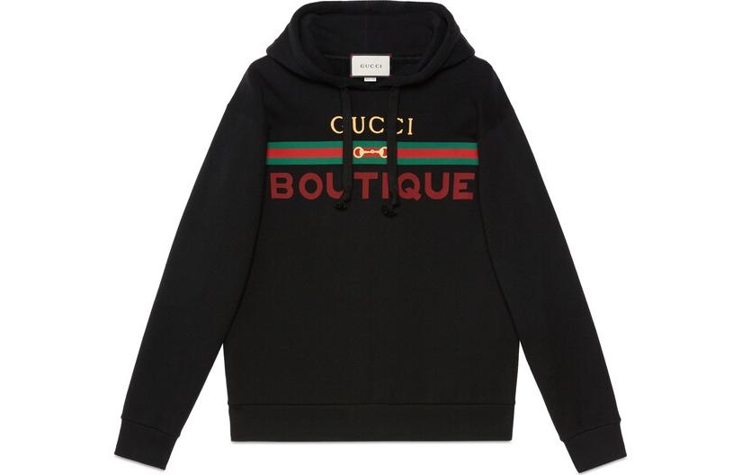 Gucci Print Black Hoodie Unisex 623244-XJCKX-1082