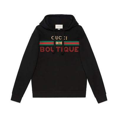 Gucci Print Black Hoodie Unisex 623244-XJCKX-1082