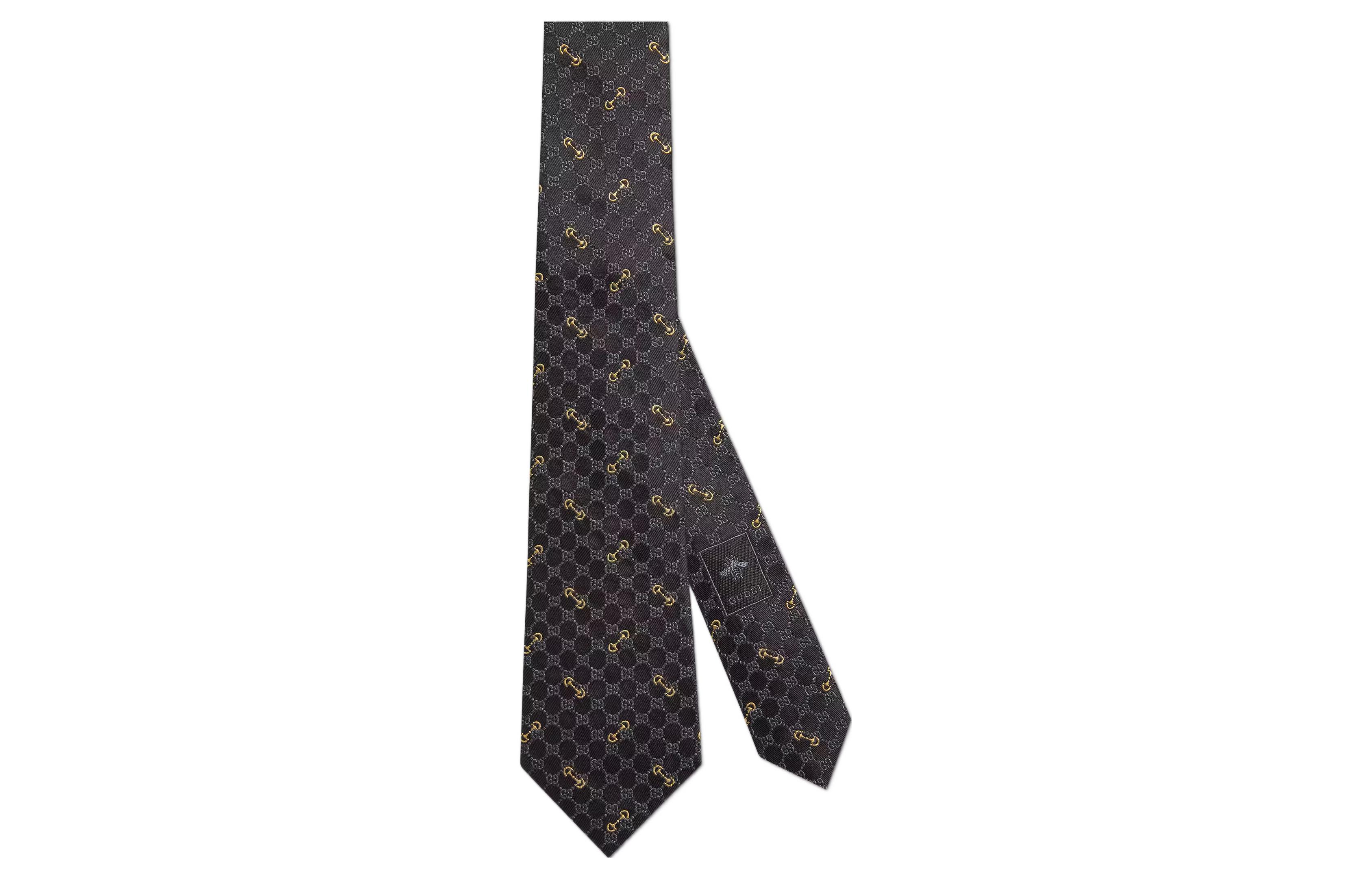 GUCCI Printed Pattern  Tie - Black 744379-4E217-1062