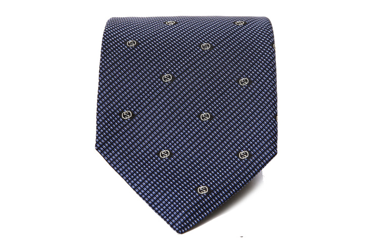 Order GUCCI 印花領帶 海軍藍雙G字母經典系列. 349398-4B002-4078