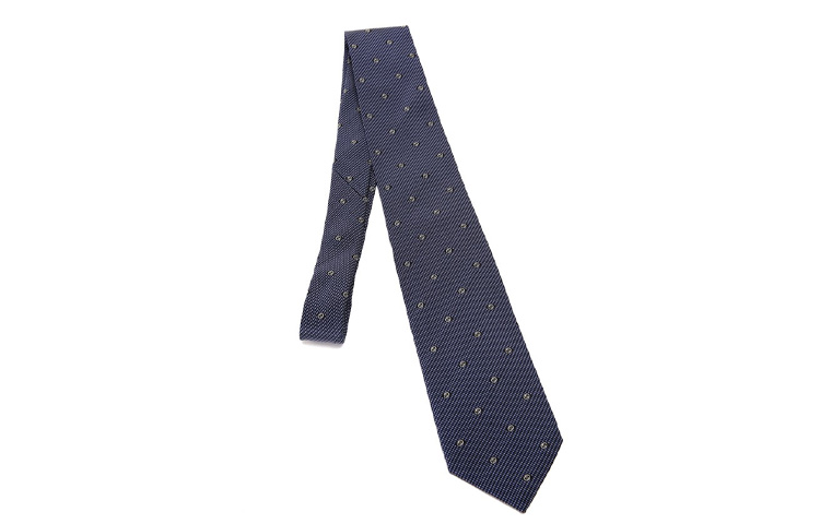 Lookbook GUCCI 印花領帶 海軍藍雙G字母經典系列. 349398-4B002-4078