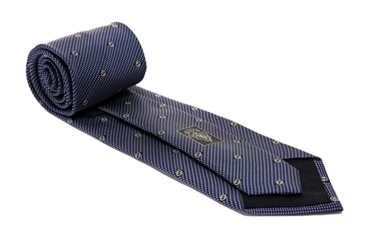 Shop GUCCI 印花領帶 海軍藍雙G字母經典系列. 349398-4B002-4078