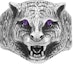 Buy GUCCI Purple Crystal Eyes Garden Cat Silver Ring for Men 524585-J2965-8164