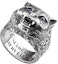 Order GUCCI Purple Crystal Eyes Garden Cat Silver Ring for Men 524585-J2965-8164