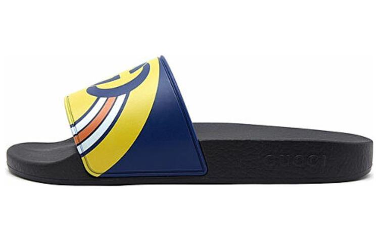 Gucci Pursuit Logo Slides 'Gold Navy' 548703JDB00-4736