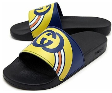 Sandal Gucci Pursuit Logo 'Emas Biru Dongker' 548703JDB00-4736 Lookbook Sandal Gucci Pursuit Logo 'Emas Biru Dongker' 548703JDB00-4736