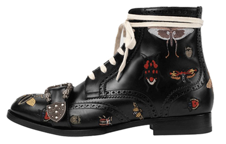 Gucci Queercore Embroidered Short Boot 'Black' 493491-DKG00-1000