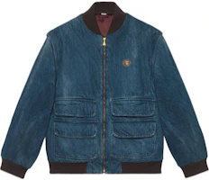 Gucci Quilted Multi-Pocket Detachable Sleeve Bomber Jacket Blue 623939-XDA8X-4447 Gucci Quilted Multi-Pocket Detachable Sleeve Bomber Jacket Blue 623939-XDA8X-4447