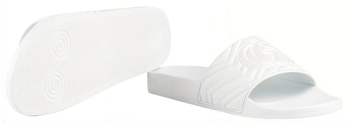 古驰绗缝拖鞋 '白色' 601041-JD600-9014 Lookbook 古驰绗缝拖鞋 '白色' 601041-JD600-9014