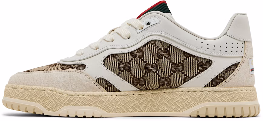 Gucci 重编织运动鞋 'GG 帆布 - 白色米色' 787476-AADHW-9573 Lookbook Gucci 重编织运动鞋 'GG 帆布 - 白色米色' 787476-AADHW-9573