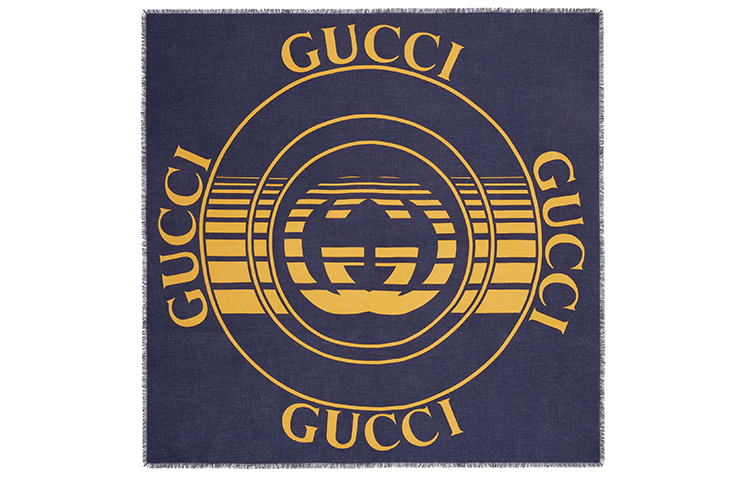 GUCCI Record Print Blue Shawl 630504-4GB14-4275 圖 2
