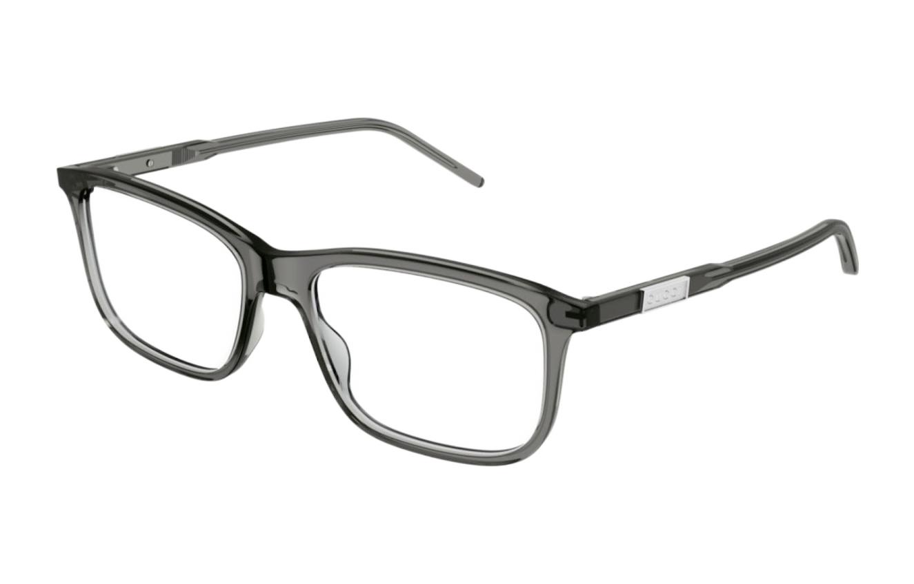GUCCI Rectangle Optical Eyeglass Frame Asian Fit Square Gray  Glasses. GG1159OA-002