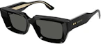 Buy Gucci Rectangle Sunglasses Black/Grey (GG1529S-001)