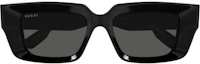 Order Gucci Rectangle Sunglasses Black/Grey (GG1529S-001)