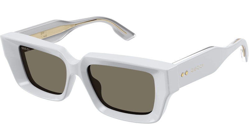 Gucci Rectangle Sunglasses Grey/Brown (GG1529S-004)