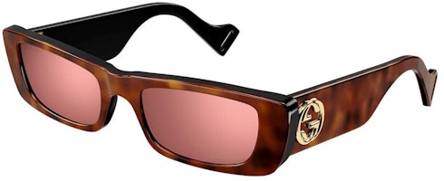Gucci Rectangle Sunglasses Havana/Brown (GG0516S-015-52) Gucci Rectangle Sunglasses Havana/Brown (GG0516S-015-52)