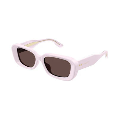 Gucci Rectangle Sunglasses Pink/Brown (GG1531SK-003-54)