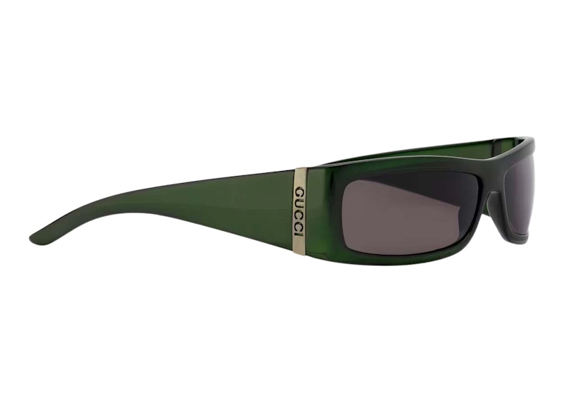 Gucci Rectangular Frame Sunglasses Dark Green 圖 2