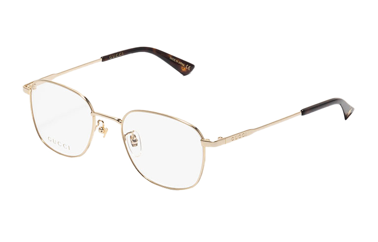 GUCCI Rectangular Metal Optical Eyeglass Frame Gold Unisex Business Edition GG0861OA-005 圖 2