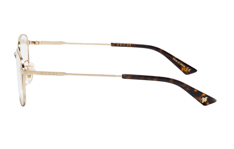 GUCCI Rectangular Metal Optical Eyeglass Frame Gold Unisex Business Edition GG0861OA-005 圖 4