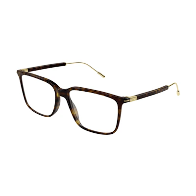 GUCCI Rectangular Optical Frame Brown - Transparent Lens with Pattern Design. GG1273OA-002