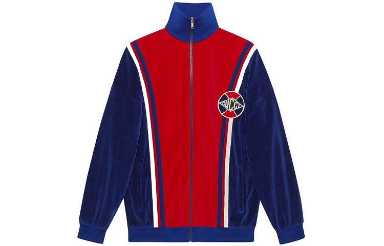 Gucci Red Blue Logo Embroidered Casual Loose-fit Jacket 545658-XJANT-4358