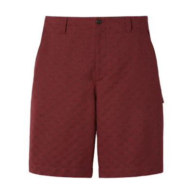 Gucci Red Canvas Zip Relaxed Shorts for Men 791566-ZAF4S-6318