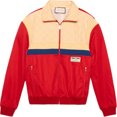 Gucci Jaket Rajut Zip-Up Warna Merah Colorblock 625287-XJCNI-6678 Buy Gucci Jaket Rajut Zip-Up Warna Merah Colorblock 625287-XJCNI-6678