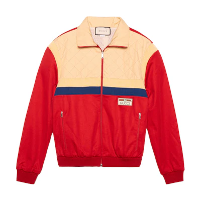 Gucci Red Colorblock Knit Zip-Up Jacket 625287-XJCNI-6678