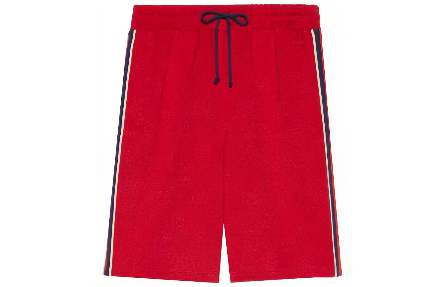 Gucci Red Double G Jacquard Knit Shorts SS21 662336-XJDEM-6863