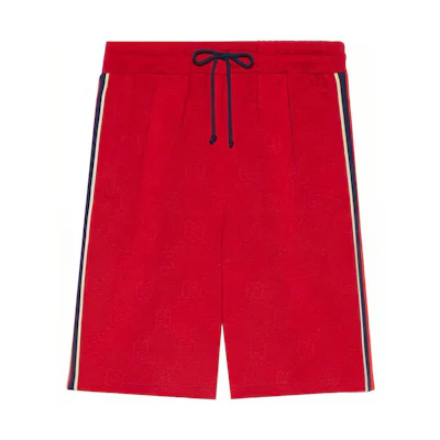 Gucci Red Double G Jacquard Knit Shorts SS21 662336-XJDEM-6863