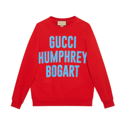 Gucci Red Logo Print Pullover Sweatshirt 623245-XJEN-86269