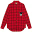 Order GUCCI Red Long-Sleeve Shirt with Cat Patch and Button-Down Collar. 663380-ZAHB1-6153