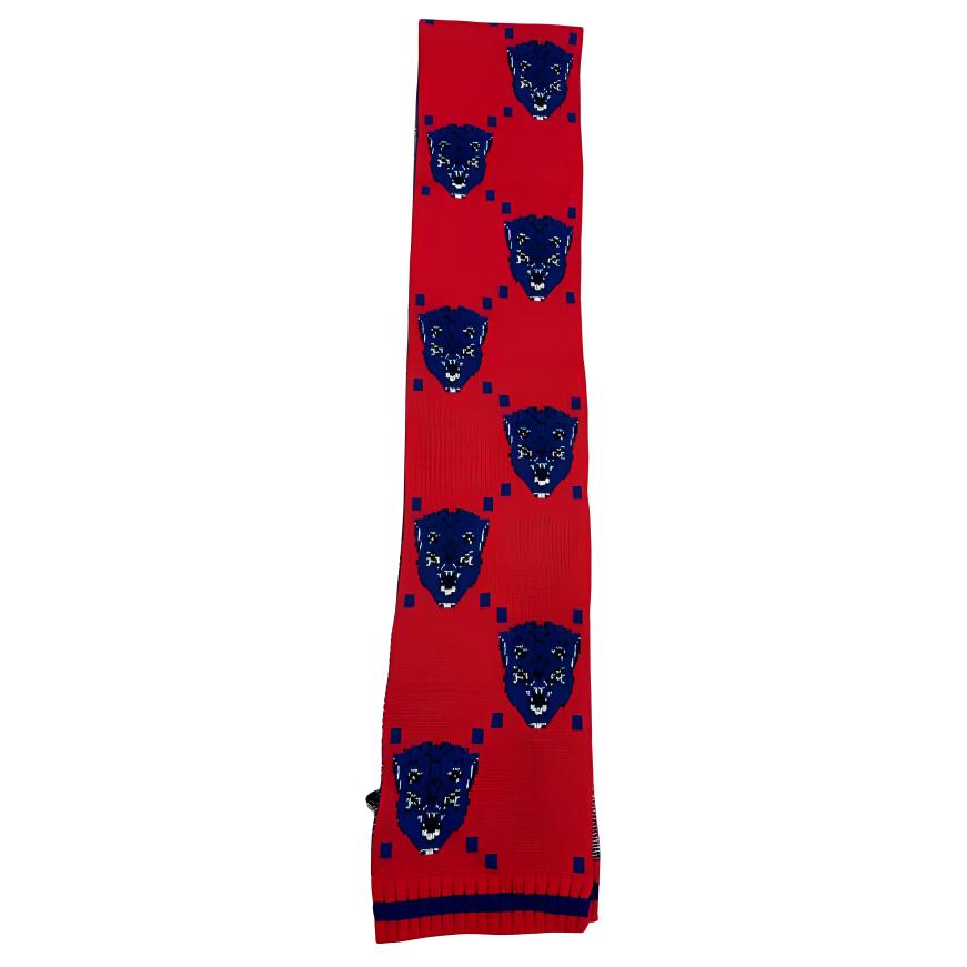 GUCCI Red Printed Warm Knit Scarf Unisex Couple Design 4958424G2066468