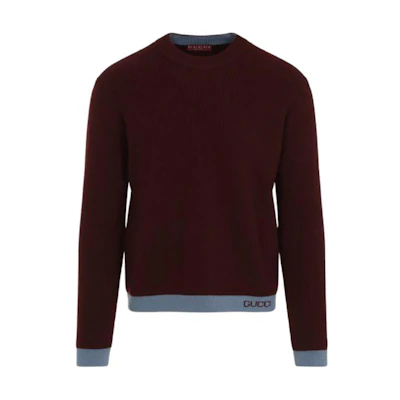 Gucci Red Round Collar Long Sleeve Sweater 814521-XKEJT-6733