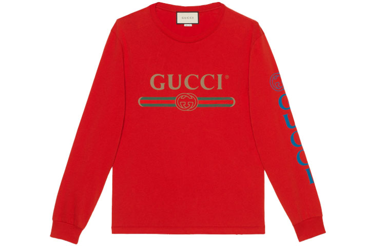 Gucci Red Sweatshirt with Letter Print 476330-X9V44-6527