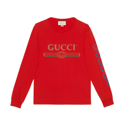 Gucci Red Sweatshirt with Letter Print 476330-X9V44-6527