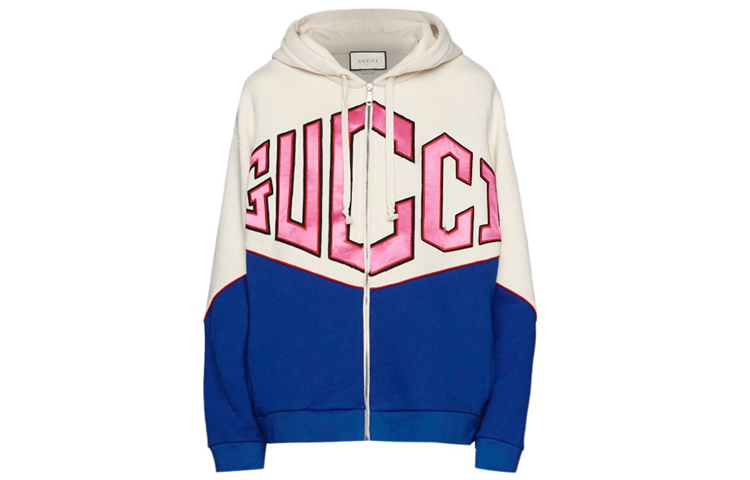 Gucci Retro Logo Hooded Color-Block Track Jacket Blue/White 580821-XJBHJ-9829