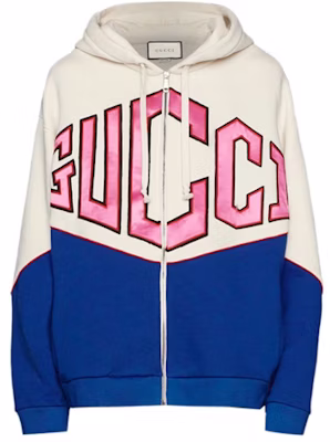 古驰复古标志连帽拼色夹克 蓝/白 580821-XJBHJ-9829 Buy 古驰复古标志连帽拼色夹克 蓝/白 580821-XJBHJ-9829