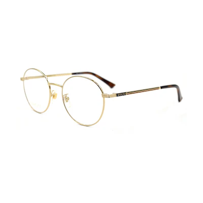 GUCCI Retro Optical Glasses for Men - Gold/Tortoiseshell Temples Business Edition GG0839OK-002