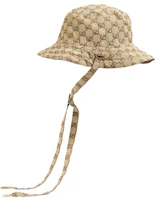 Order Sombrero Reversible Gucci en Lona GG y Nylon Beige/Marrón