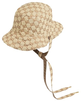 Gucci Reversible Hat in GG Canvas and Nylon Beige/Brown Lookbook Gucci Reversible Hat in GG Canvas and Nylon Beige/Brown